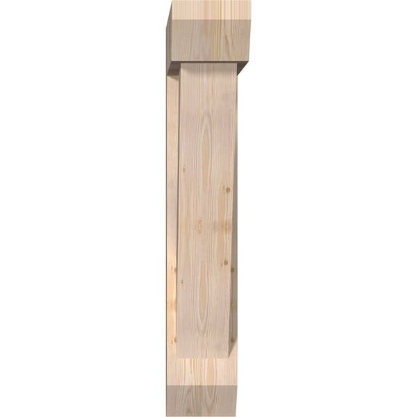 Traditional Slat Smooth Bracket W/ Offset Brace, Douglas Fir, 7 1/2W X 30D X 42H